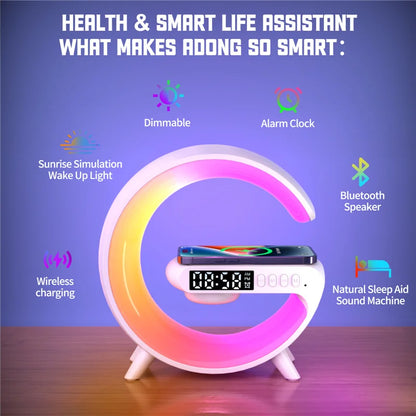 6-in-1 Wireless Charging Station - Charging Pad, Speaker, Night Light, and More!